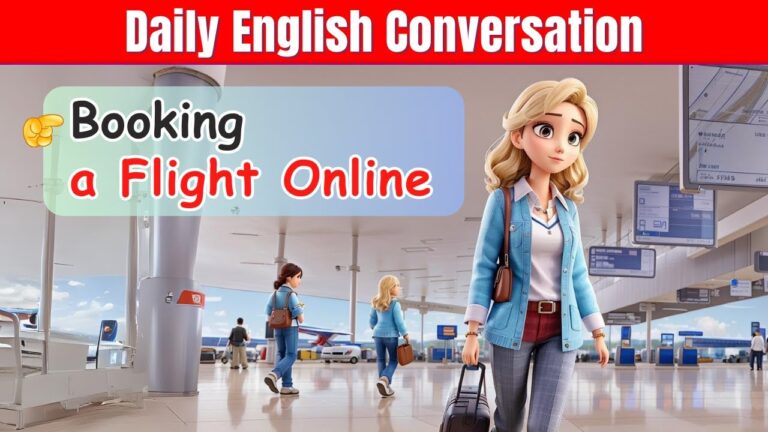 Booking a Flight | How to Book a Flight Ticket Online | Improve Your Daily English Conversation